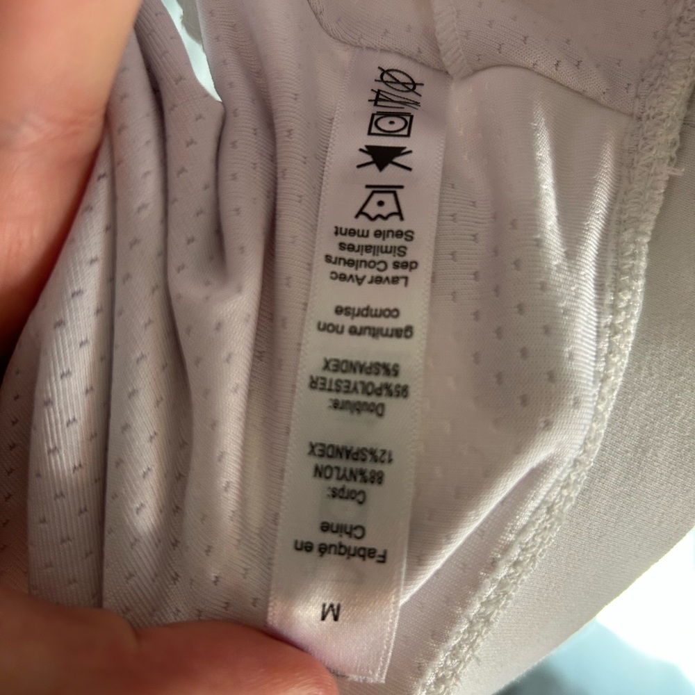 Women's Asymmetrical Sports Bra - Cream - Picture 2 of 2